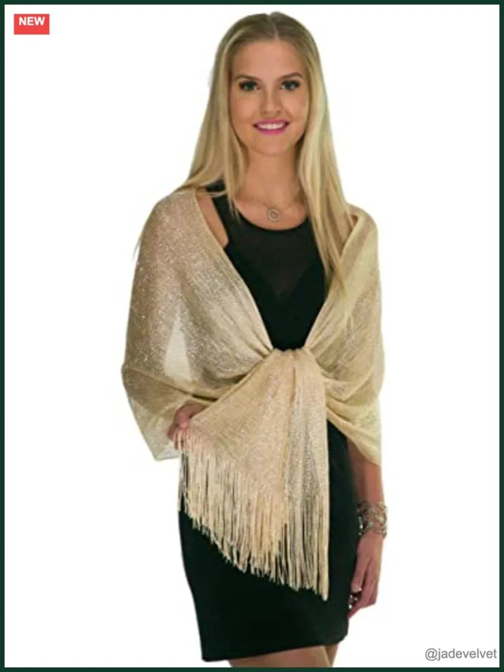 Metallic Glitter Shawl Wrap for Evening Dress Wedding Party Stole